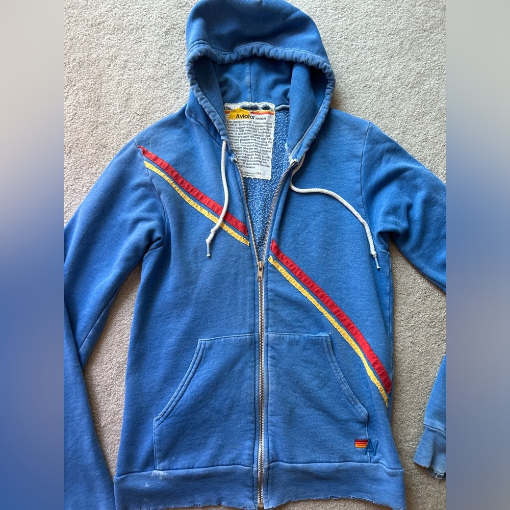 VINTAGE Pray for surf Aviator Nation zip up hoodie